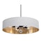 Afx Celine Pendant, 30 in., Black Finish, White/Gold Shade CLNP30MBBK-WHGD - alternate 1
